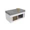 Castello Usa Thames 36-inch White Vanity Set with Gray Top and Gold Handles CB-MC-36W-GLD-20146-GR - alternate 2